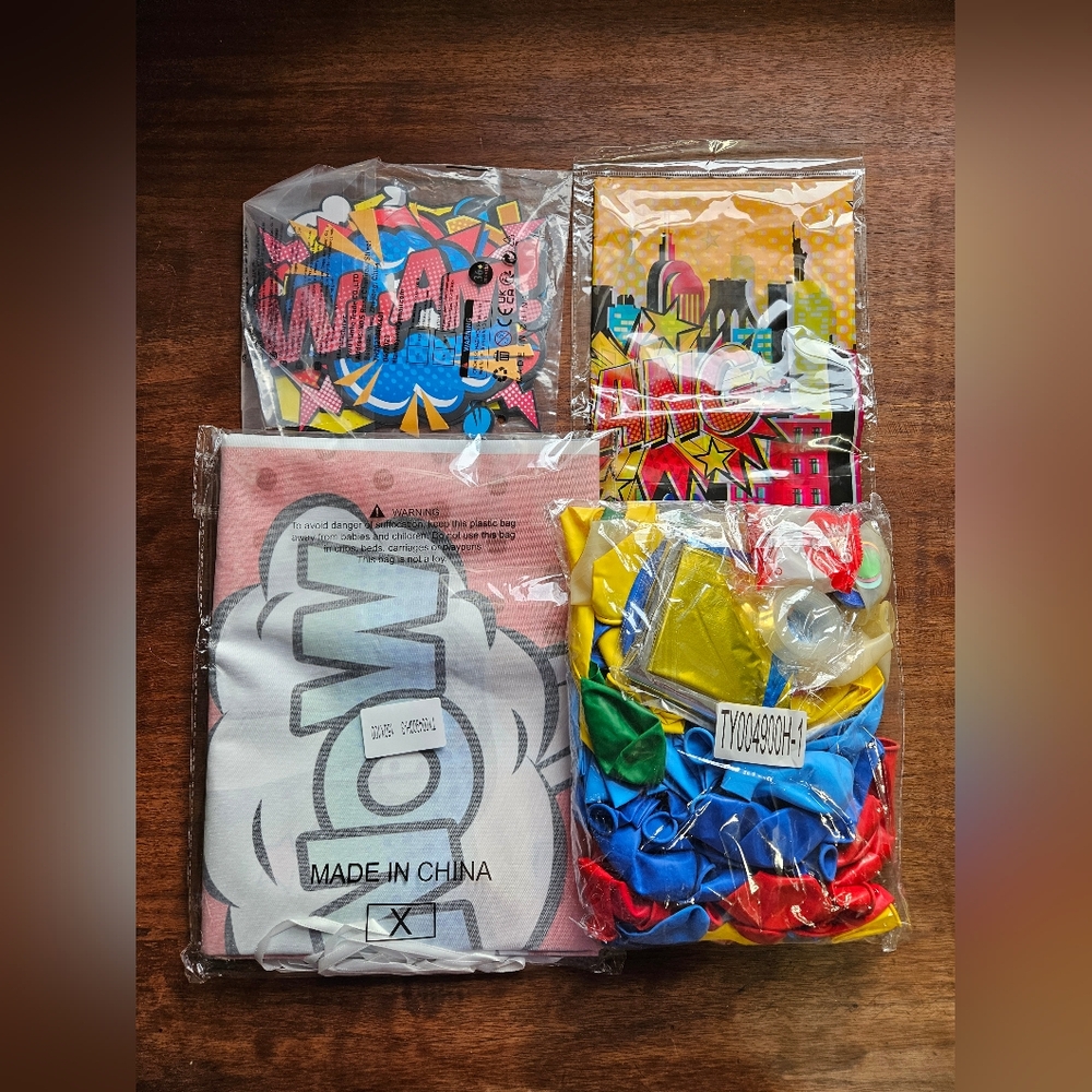 NIB Super hero birthday party